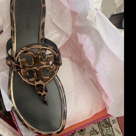 New Tory Burch Metal Miller Barbados Leopard sandal 10 limited edition new box - Picture 1 of 6